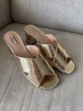 Bally Switzerland Women’s Gold Mules